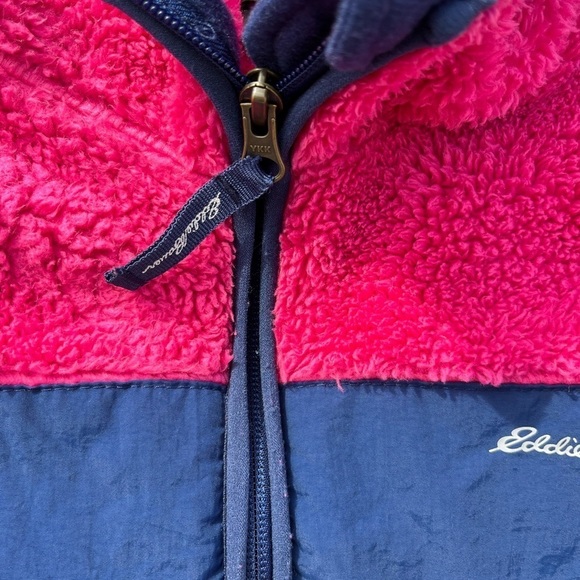 Girl's Eddie Bauer Jacket Multicolor Fleece Full-Zip L Outdoor Colorblock Snow - Picture 4 of 13